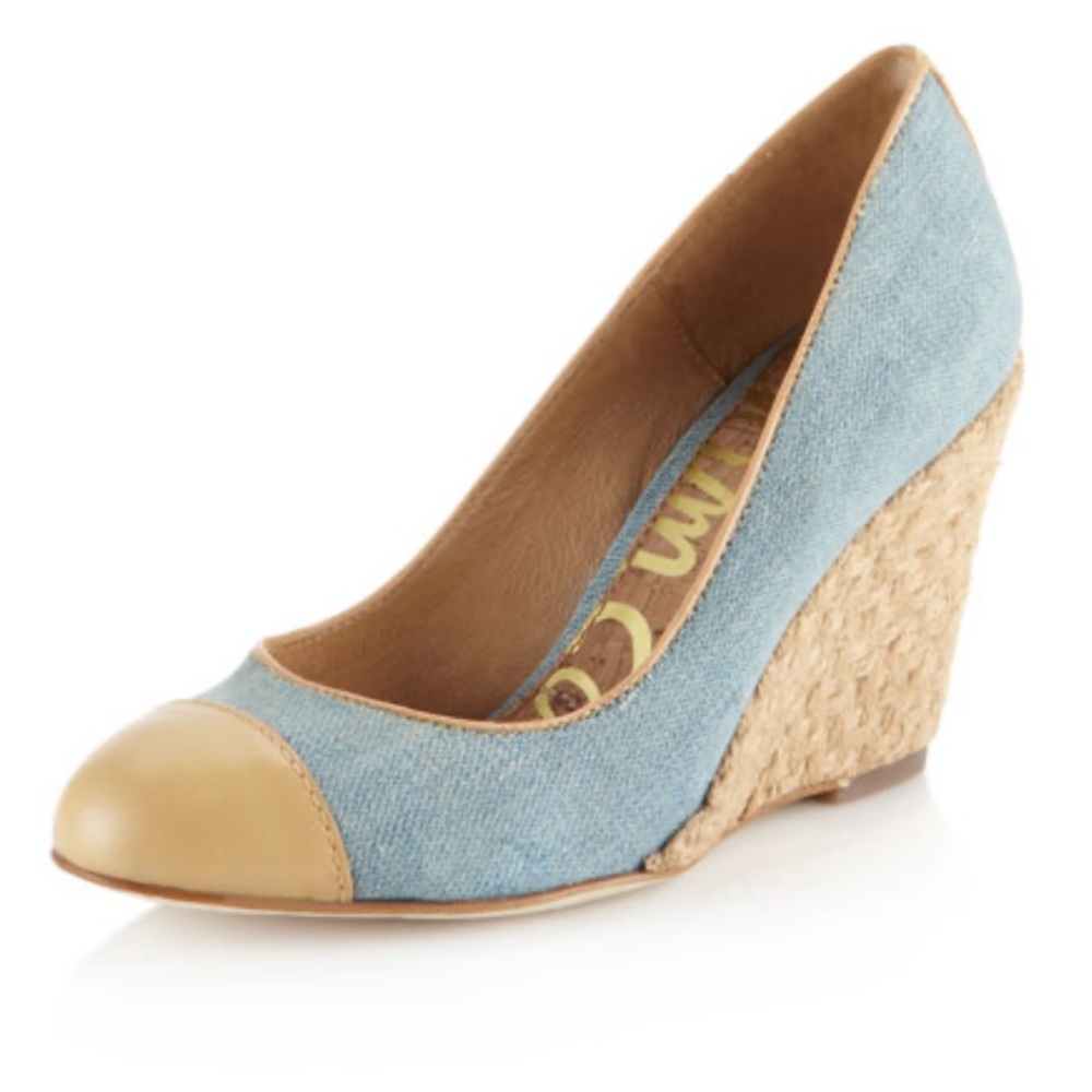 Sam Edelman Denim Espadrille Wedges